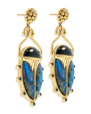 Scarab Berry Drop Earrings