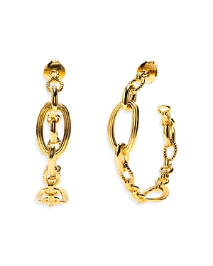 Capucine De Wulf Monique Chain Hoop Earrings In Gold