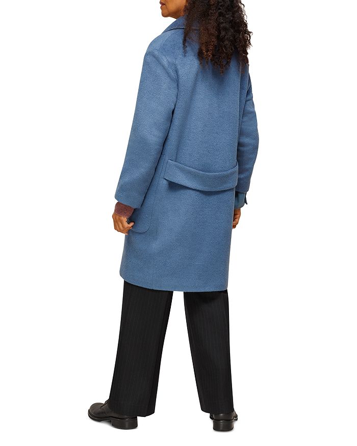 Shop Whistles Cocoon Coat In Blue