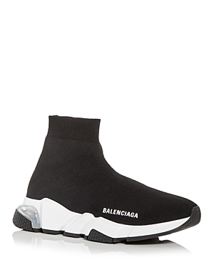 Balenciaga Women's Speed Clear Sole Knit High Top Sneakers