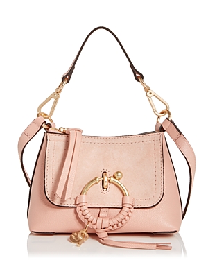 See By Chloé See By Chloe Joan Mini Leather & Suede Hobo In Fallow Pink