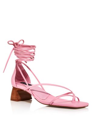 pink strappy sandals