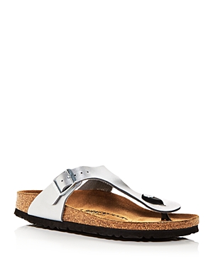 Birkenstock Women's Gizeh Thong Sandals In Metallic Silver