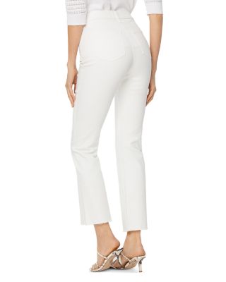 Slim Bootcut Ankle Jeans in Optic White