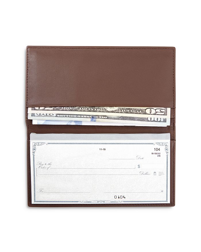 Shop Royce New York Executive Leather Checkbook Holder In Brown