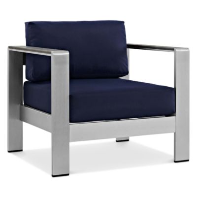 Shore Outdoor Patio Aluminum Sectional Sofa, Set of 4