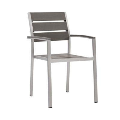  Shore Outdoor Patio Aluminum Dining Armchair