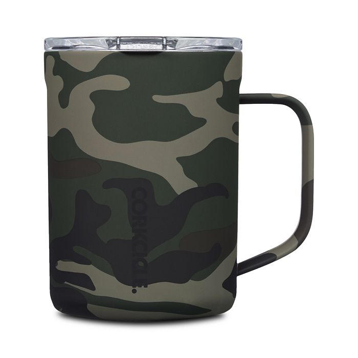 16 oz Coffee Mug in Grey Camo from Corkcicle, Insulated Travel Mug