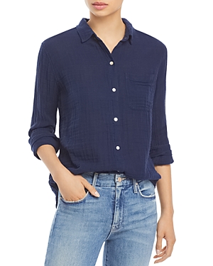 Rails Ellis Organic Cotton Button-front Top In Indigo
