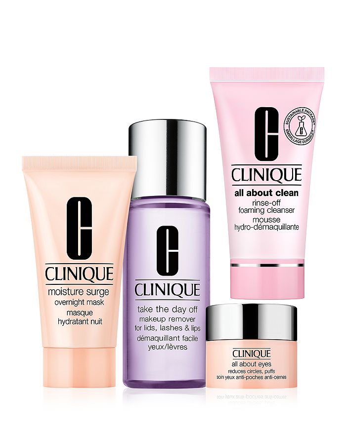 Clinique Skincares TAKE IT OFF & TURN IN SKINCARE SET ($34.50 VALUE)