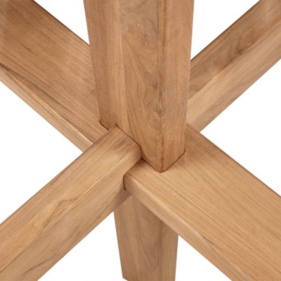 Teak Circle Outdoor Dining Table, Large - 64&amp;quot;