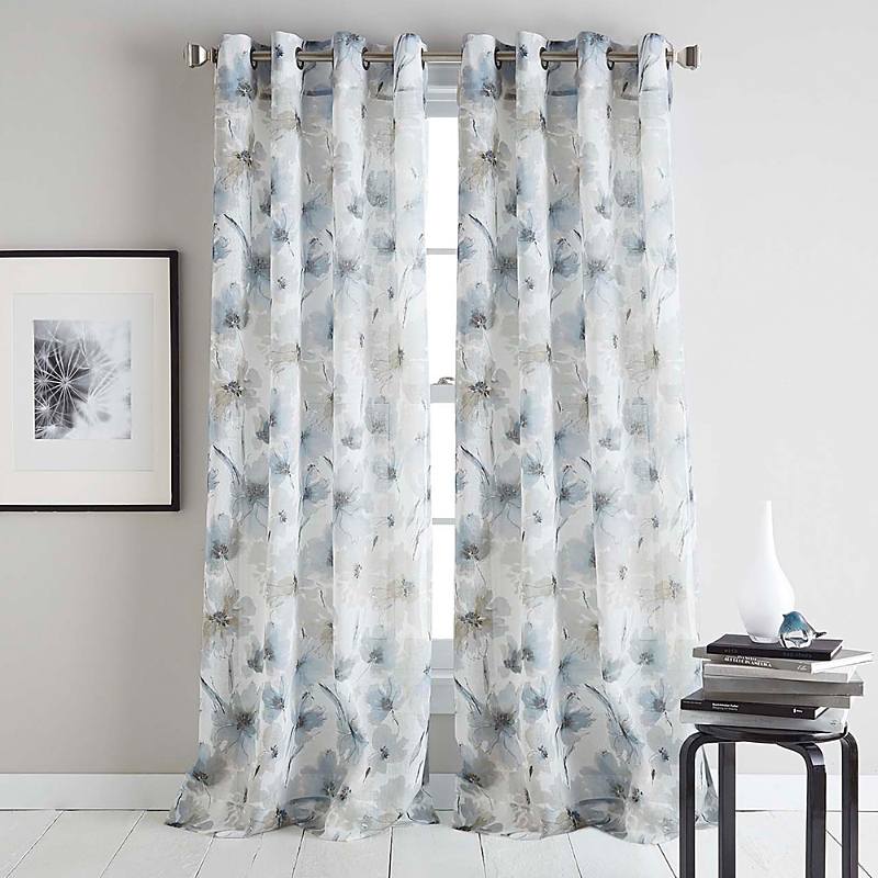 Dkny Modern Bloom 50" X 84" Curtain Panel In Linen