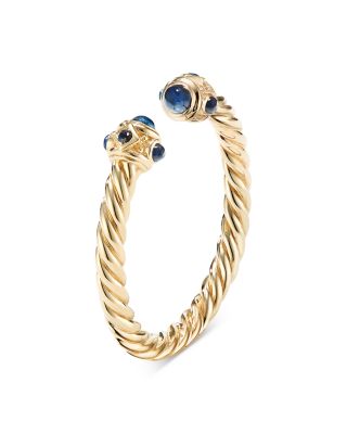 18K Yellow Gold Renaissance Blue Sapphire Ring