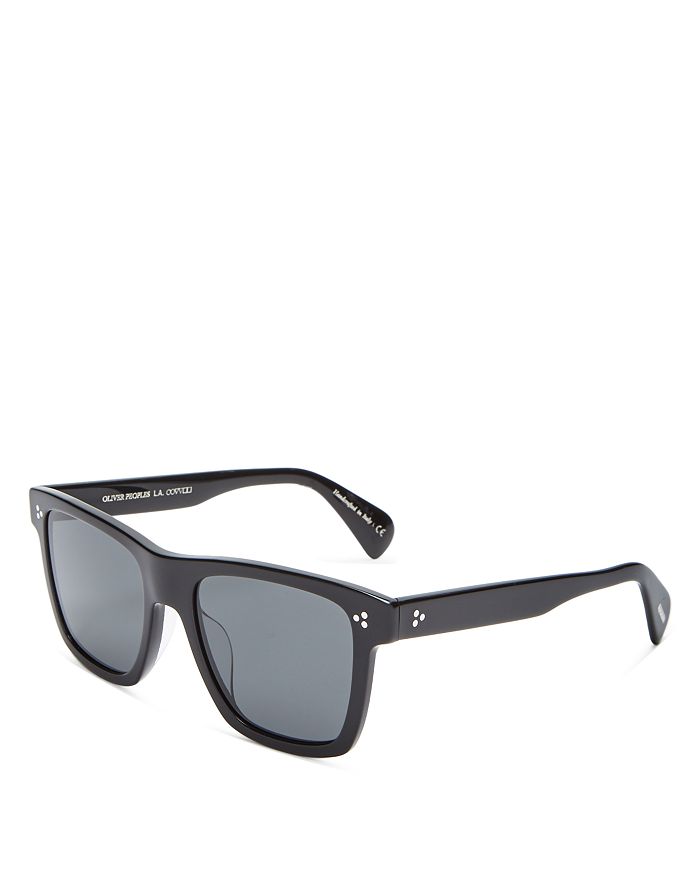 Shop Oliver Peoples Casian Square Sunglasses, 54mm In Black/gray