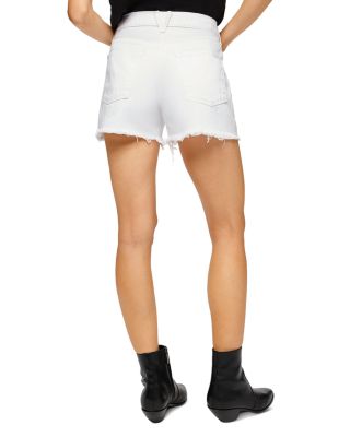 7 for all mankind white cut off shorts