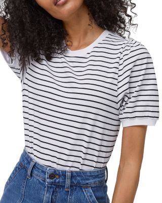 French Connection Stripe Puff Sleeve 