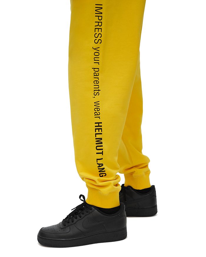 Helmut Lang Logo-print Drawstring Track Pants In Laser Yellow