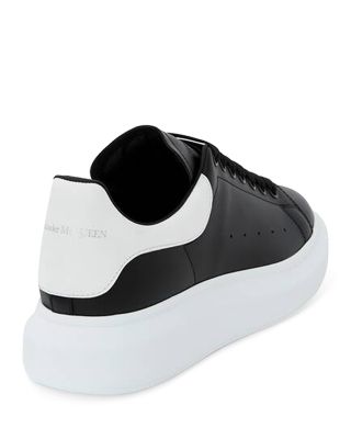 Men&#39;s Oversized Leather Heel Detail Sneakers