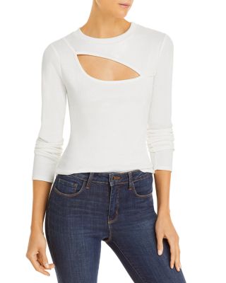 AQUA - Cutout Ribbed Top - 100% Exclusive