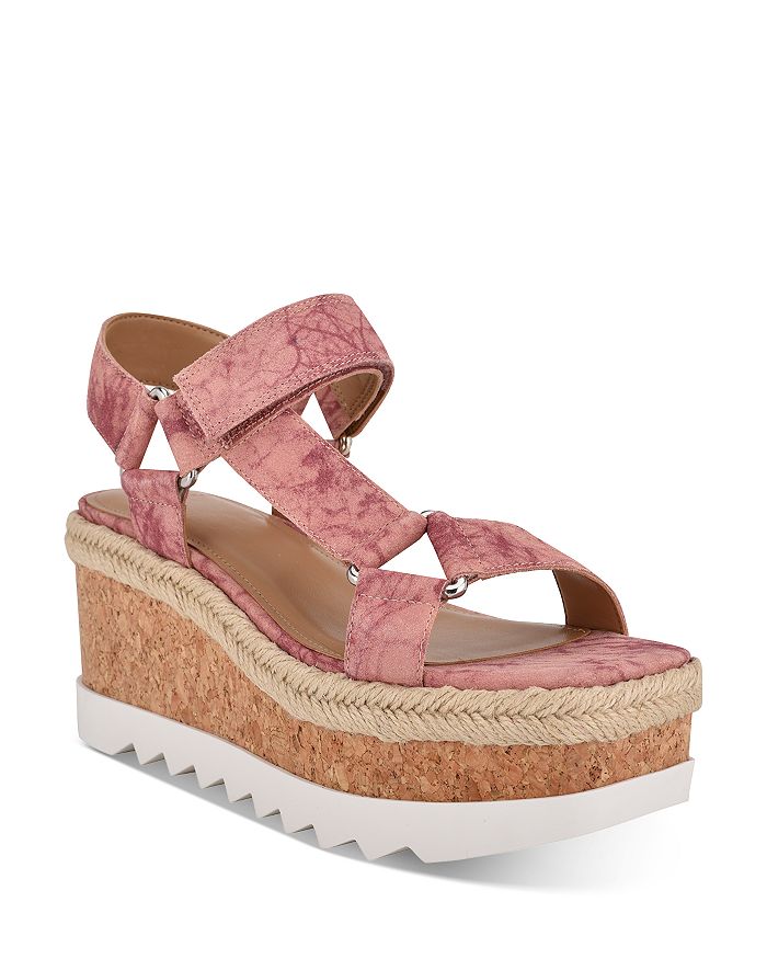 Marc Fisher Ltd Women's Gylian Platform Sandals In Light Pink Suede