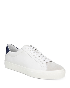 Shop Vince Men's Fulton Low Top Lace Up Sneakers In White
