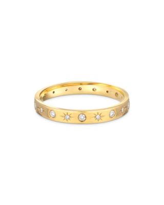 Zoe Lev - 14K Yellow Gold Diamond Starburst Ring