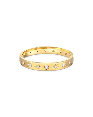 Zoe Lev 14K Yellow Gold Diamond Starburst Ring