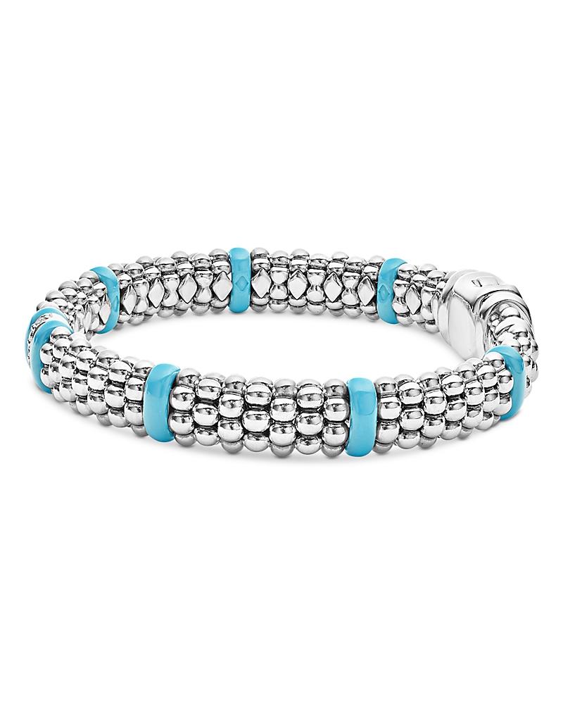 Lagos Blue Caviar & Diamond Sterling Silver Bracelet, 7