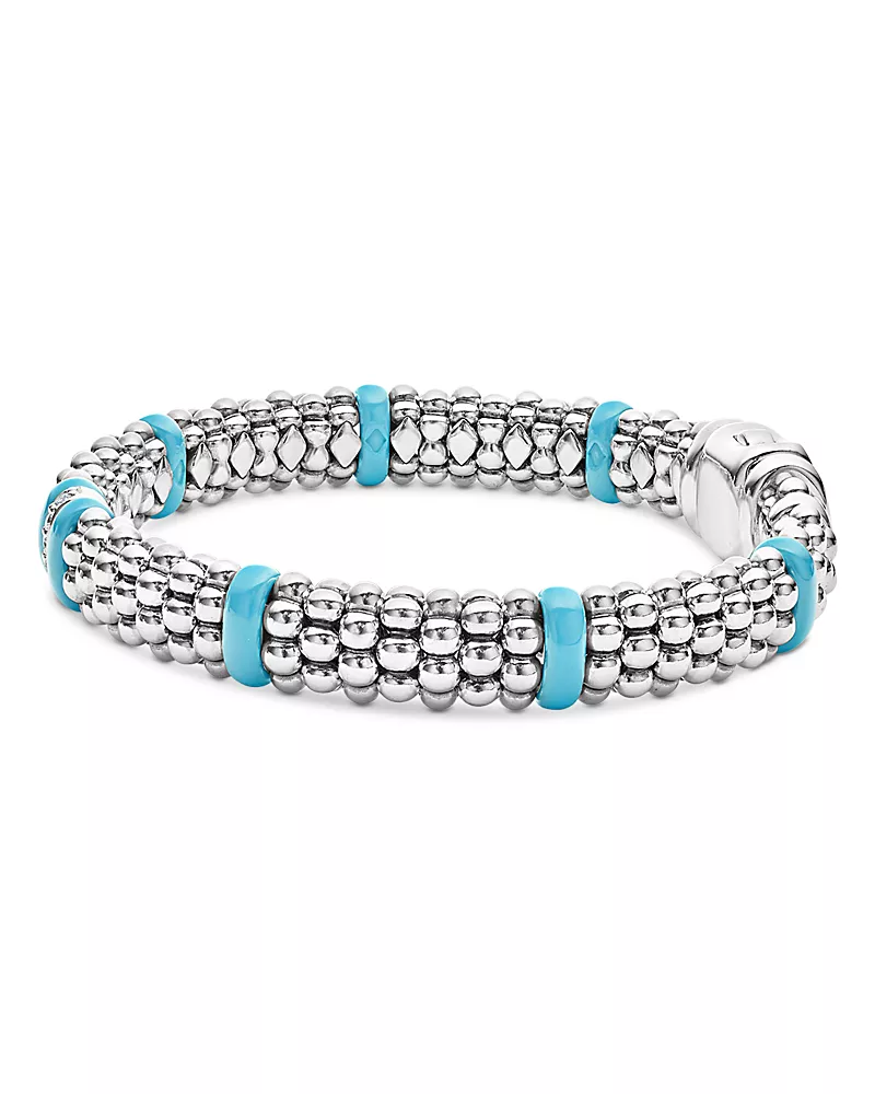 Lagos Blue Caviar & Diamond Sterling Silver Bracelet, 7