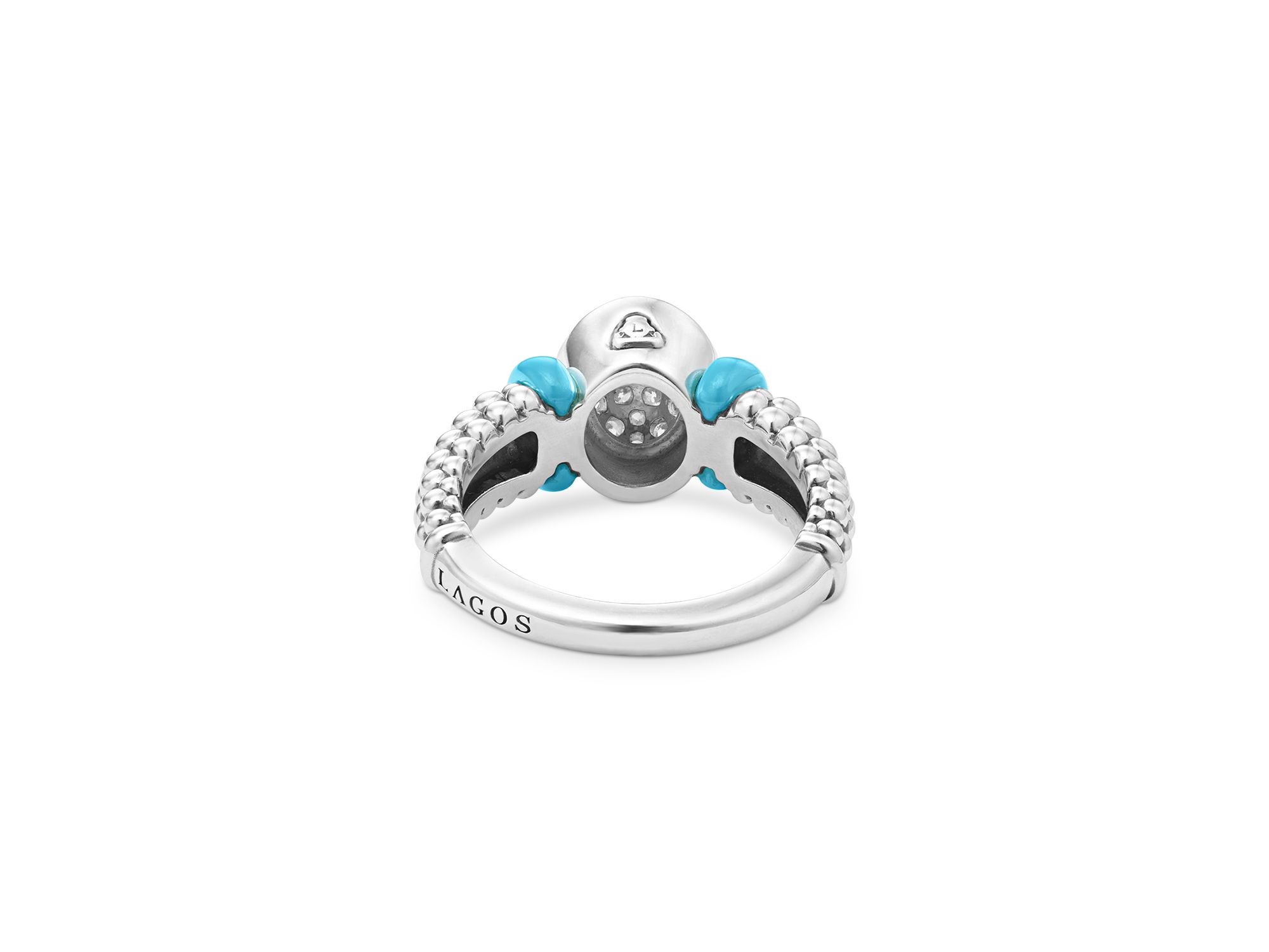 Blue Caviar & Diamond Sterling Silver Statement Ring — Image 5