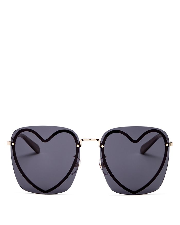 Marc Jacobs Women's Heart Square Sunglasses, 59mm In Gray