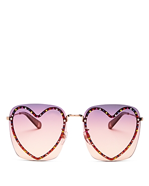 Marc Jacobs Women's Heart Square Sunglasses, 59mm In Violet