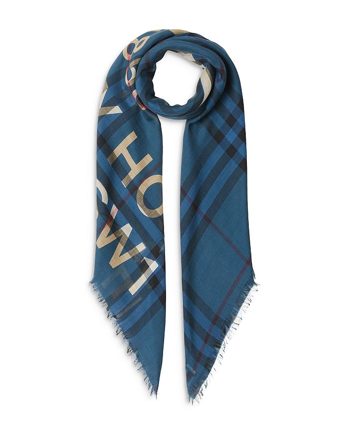 BURBERRY HORSEFERRY CHECK LARGE SQUARE SCARF,8039424