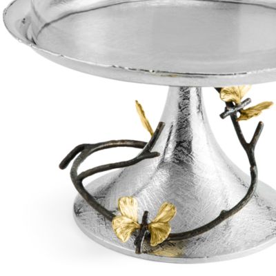 Butterfly Ginkgo Pastry Dish with Dome 