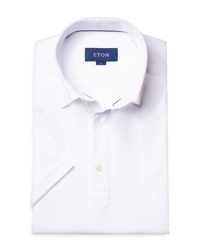 Eton Contemporary-fit Pique Polo In White