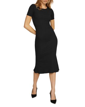 ribbed t shirt midi dress