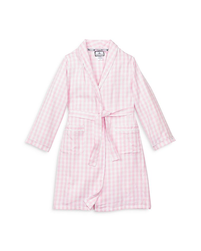 Shop Petite Plume Unisex Gingham Robe - Little Kid, Big Kid In Pink