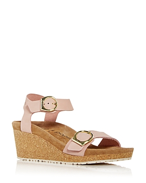 Birkenstock Women's Papillio Soley Buckle Wedge Sandals In Pink