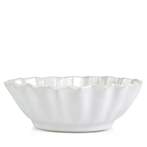 Vietri Incanto Stone White Pleated Cereal Bowl