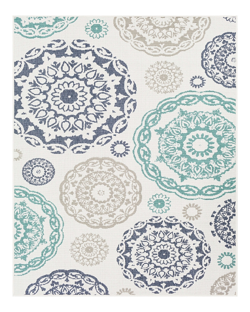 Surya Alfresco Alf-9665 Area Rug, 3'7 X 5'7 In Teal