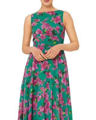 hobbs carly floral fit and flare dress Hobbs Carly Floral Fit And Flare Dress Navy Multi Size 4