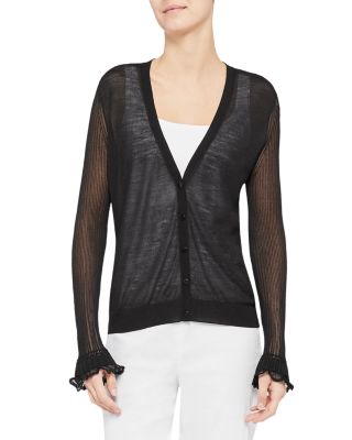Theory Beri Sheer Sleeve Cardigan Bloomingdale s