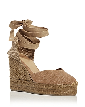 Castaã±er Castaner Chiara Canvas Espadrille With Wedge Of 11cm In Tostado