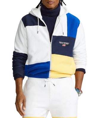 polo patchwork hoodie