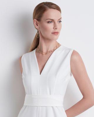 18K Yellow & White Gold Onde Diamond Station Necklace, 17.75"