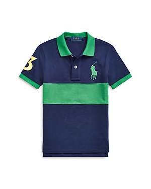 Ralph Lauren Polo  Boys' Color Block Polo Shirt - Little Kid In Navy Multi