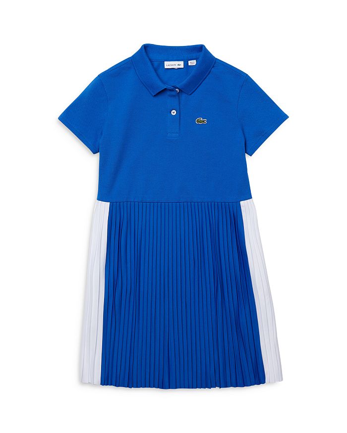 Lacoste Girls Short Sleeve Pleated Polo Dress Little Kid Big
