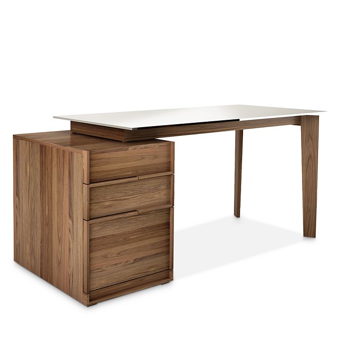 Huppé Swan Glass Top Work Desk Bloomingdale's