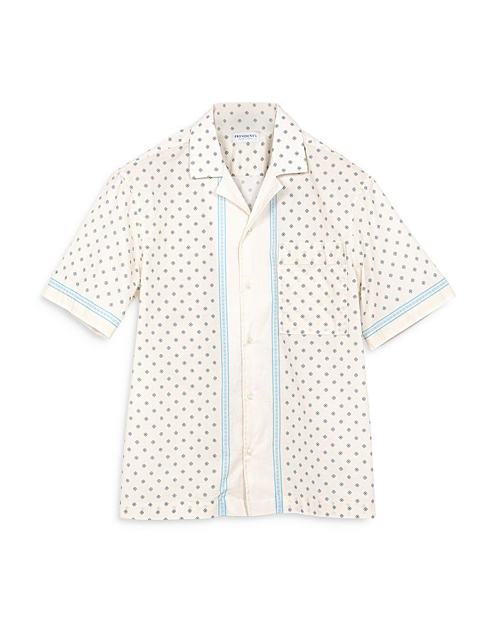 President's Rangi Over Printed Relaxed Fit Camp Shirt | Bloomingdale's