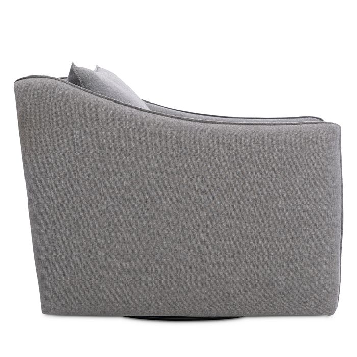 Bernhardt Monterey Swivel Outdoor Chair In Gray/brushed Aluminum